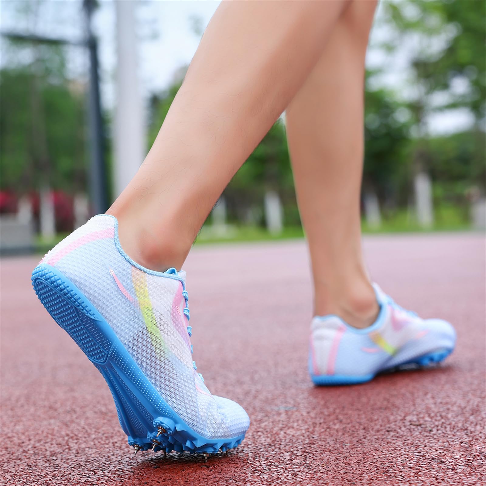 Zapatillas De Atletismo con Clavos Hombre Y Mujer Zapatillas De Salto De Velocidad Ligeras para Niños Zapatillas De Atletismo para Carreras