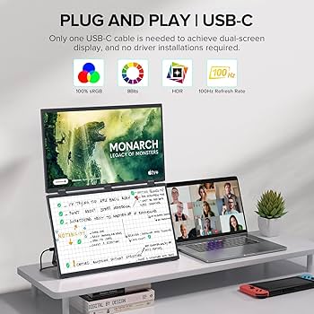 【美品】縦積型デュアルモニター UPERFECT Delta 15.6インチ Amazon.com: UPERFECT Delta Max 18.5 吋100Hz 雙可攜式顯示器