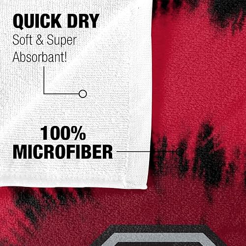 Miniatura 4 de LOGOVISION The Ohio State University - Toalla de playa de 30 x 60 pulgadas, círculo teñido anudado