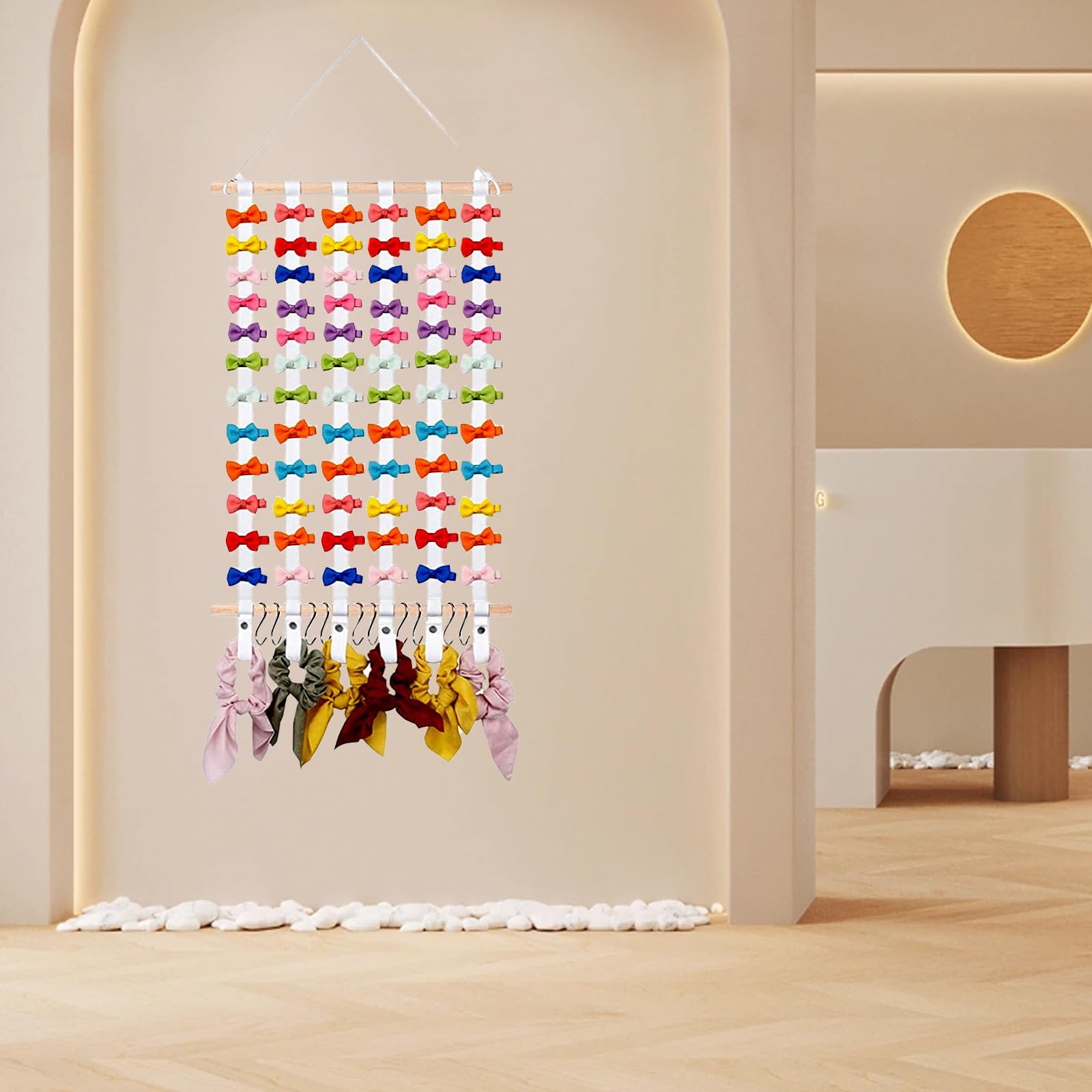 Support Mural Pour Bandeaux Et Accessoires Cheveux - 15x9.5x35.5 Cm, ABS, Organisateur Salle De Bain