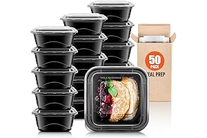 Teivio 50 Pack 10oz Portion Control Containers