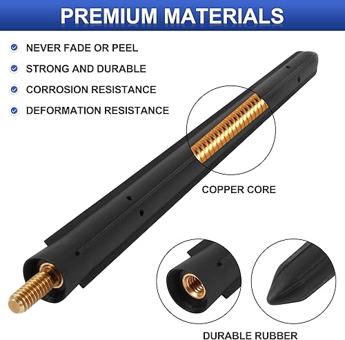 Miniatura 3 de VOFONO - Antena compatible con Jeep Wrangler y Gladiator 2007-2024, accesorios para Jeep, antena corta para Jeep Rubicon, Sahara, Sport, Willys