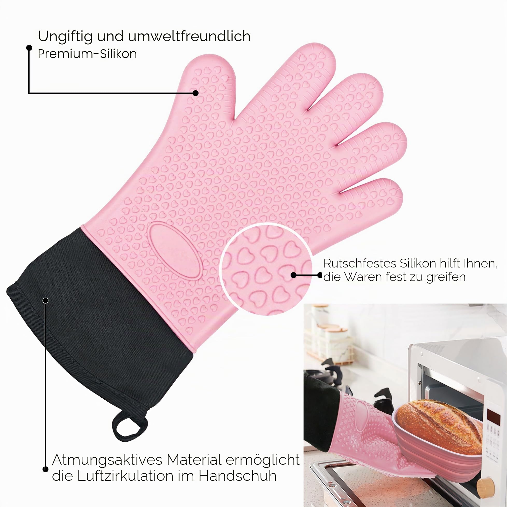 Sauerteig-Starter-Set, Sauerteig-Brot-Backzubehör, 1,2 l Starterglas, 22,9 cm rund und 26,7 cm, ovale Banneton-Brotgärkörbe, Brotbackwerkzeug, Premium, Rosa
