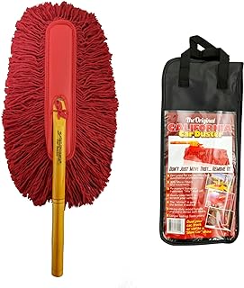 California Car Duster CCD-Original - Plumero estándar para Coche con Mango de Madera, Color Rojo