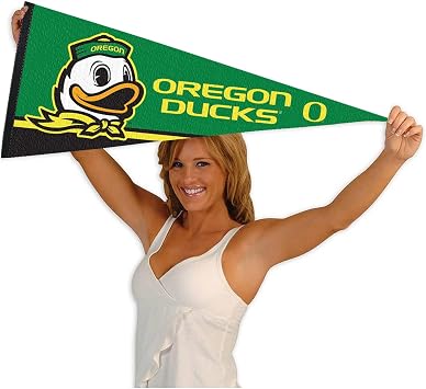 Oregon Mascot Logo Pennant Banner Flag