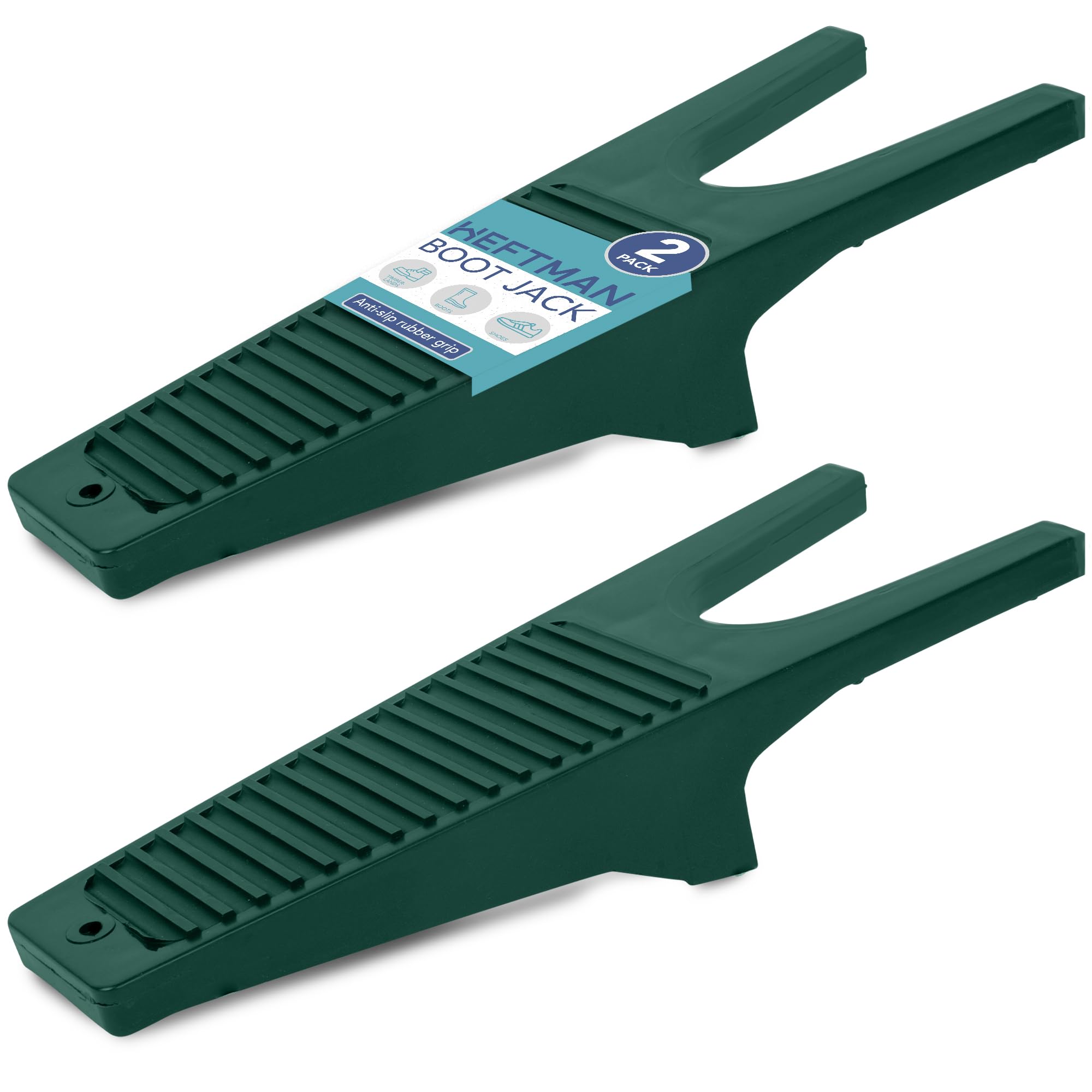 HEFTMAN Boot Jack - 2 removedores de botas de agua resistentes, Green, Talla única