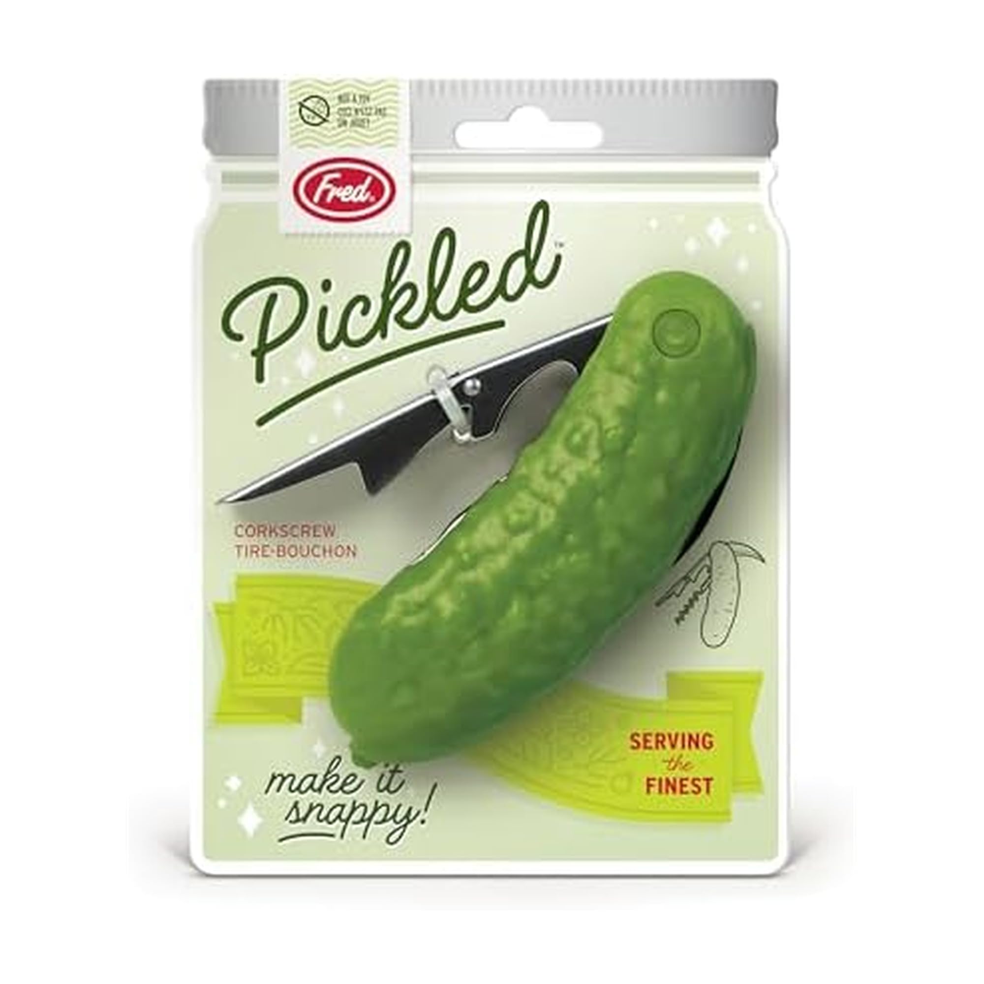 Tire-bouchon mariné Fred double levier avec coupe-feuille