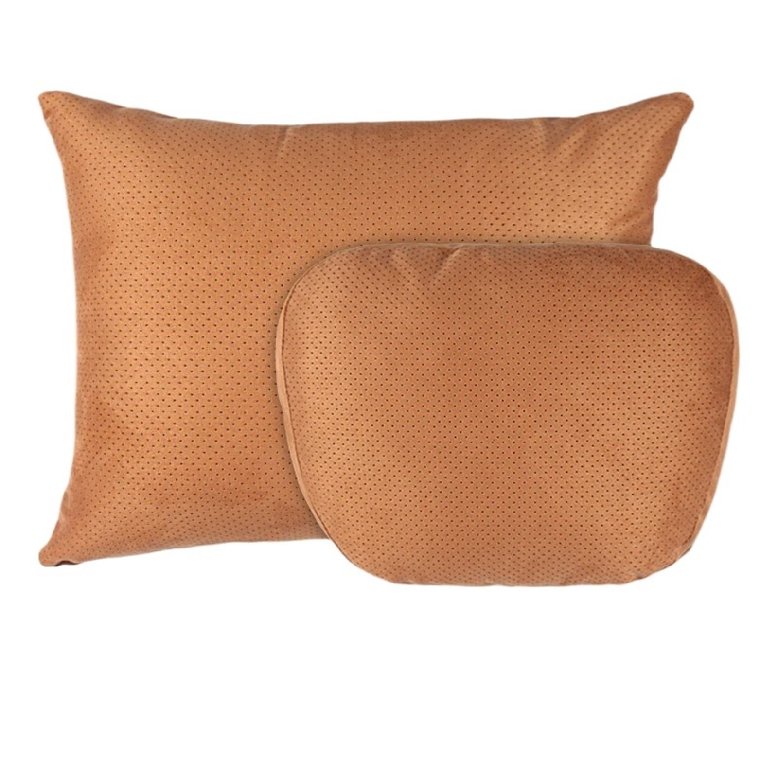 JKELPV Car Seat Pillow Car Headrests Lumbar Cushions Neck Protection Pillow Suede Seat Backrest Cushions Auto Accessories Headrest Pillow