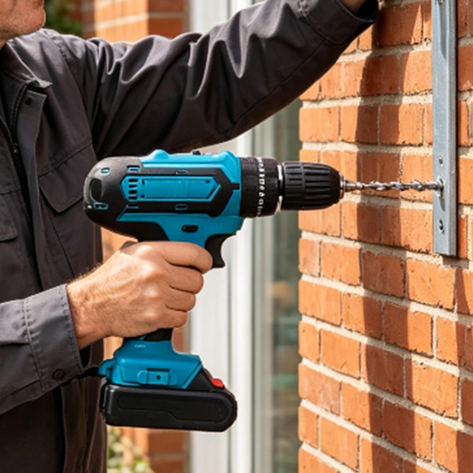 Trapano Elettrico 21 Volt Potente Con Spazzole Antiscivolo Multifunzione