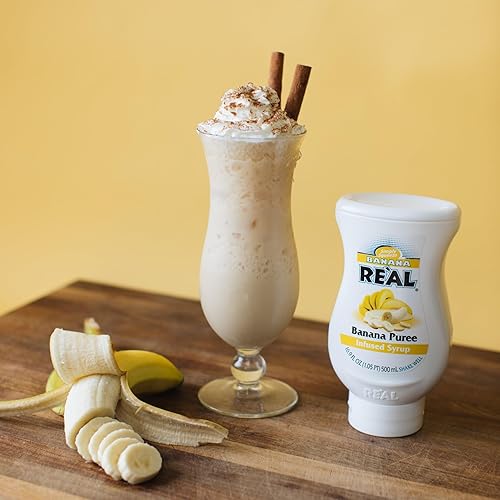 Miniatura 5 de Banana Reàl - Jarabe con infusión de puré de plátano, botella exprimible de 16.9 onzas líquidas (paquete de 3)