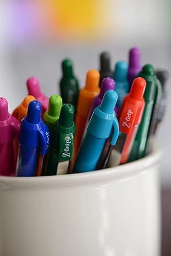Vista 20 de Zebra Pen Z-Grip - Bolígrafo retráctil, tinta negra y azul que fluye suavemente, punta media de 0.039 pulgadas, suministros escolares, suministros