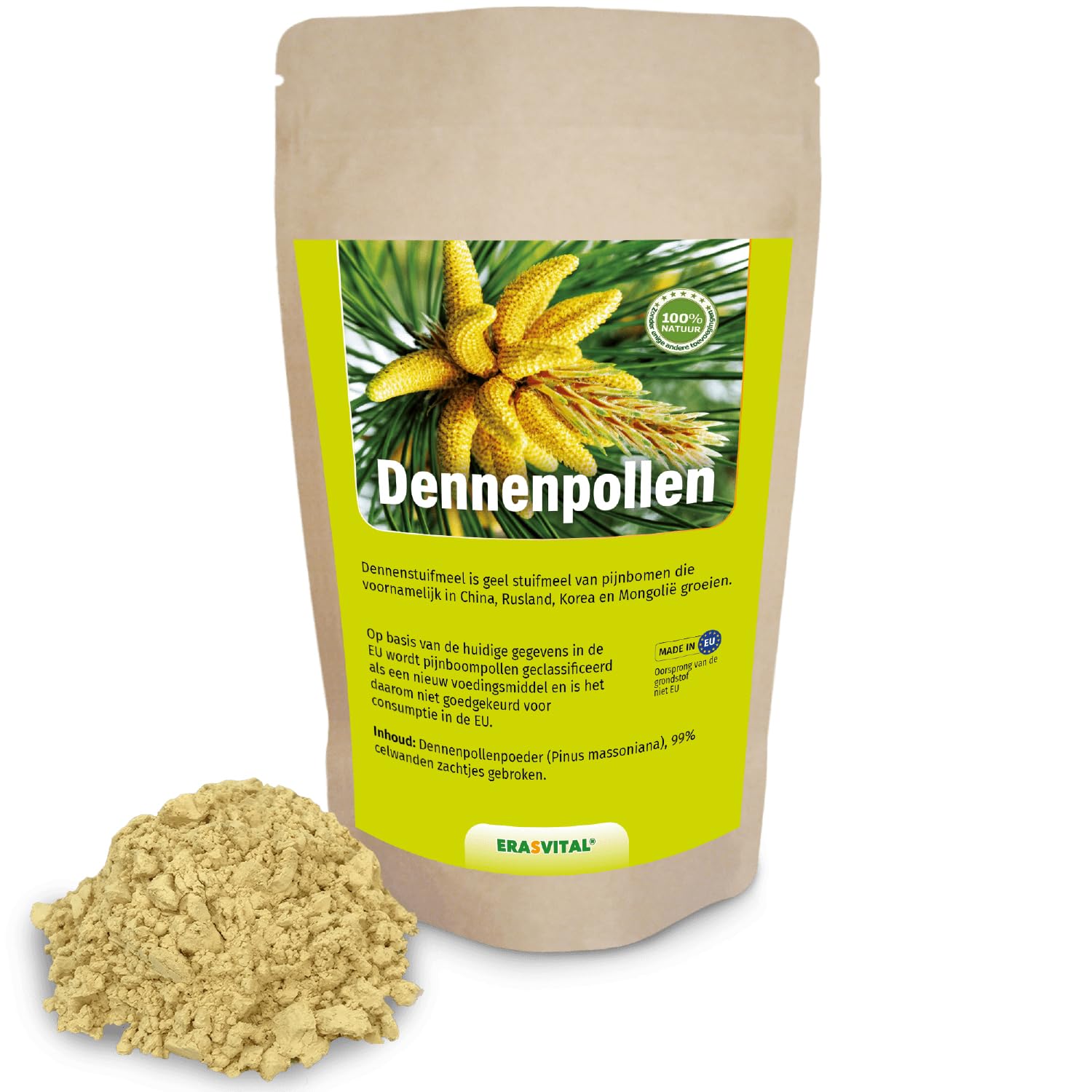 Pine Pollen I Pinien Pollen I 100g I Wildsammlung I 99% Zellwandgebrochen I en laboratorio alemán de contaminantes examinados