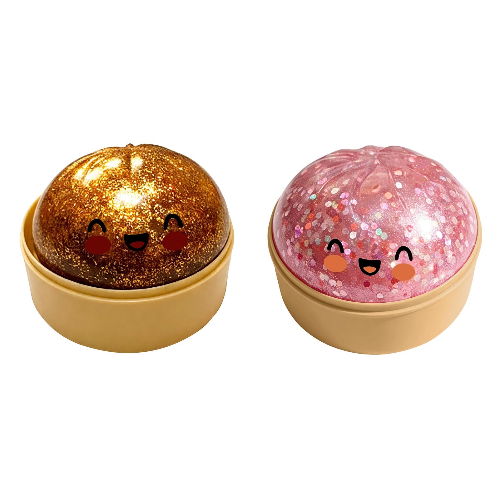 Genérico 2PCS Glitter Dumpling Squishy, mystery1 Dumpling Squishy Box original1, Fidget Toy, Soft Squeeze Dough — view 9