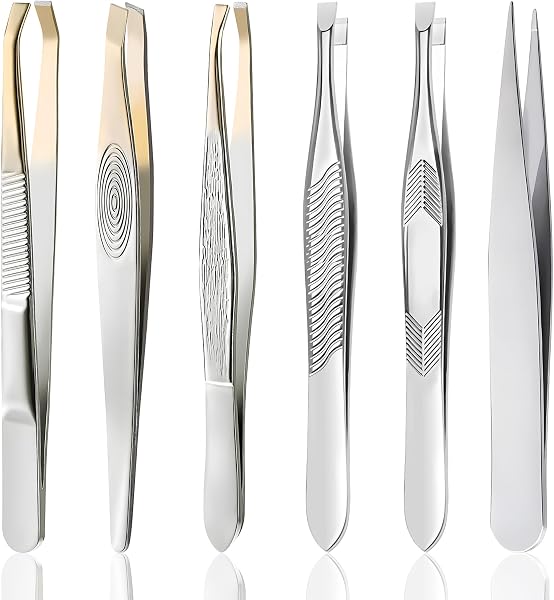 Leikedun pince à épiler sourcils, lot de 6