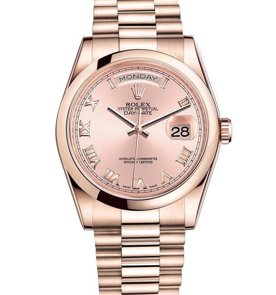 Rolex Gold Watch With Pink Face Rolex Oyster Perpetual 36 Watch Domed Bezel  Candy Pink Index