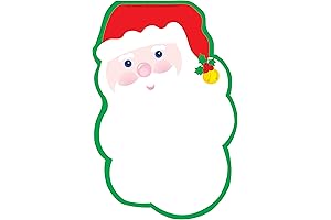 Santa Face Large Notepad for Winter, Christmas, Crafts, Decorations, Kids' School Craft Projects