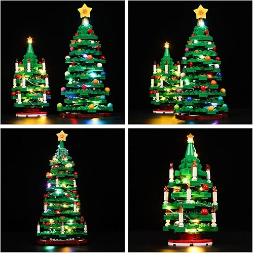 Miniatura 3 de Kyglaring Kit de iluminación LED (sin modelo) diseñado para el árbol de Navidad de Lego 40573, kit de construcción, decoración, juego de