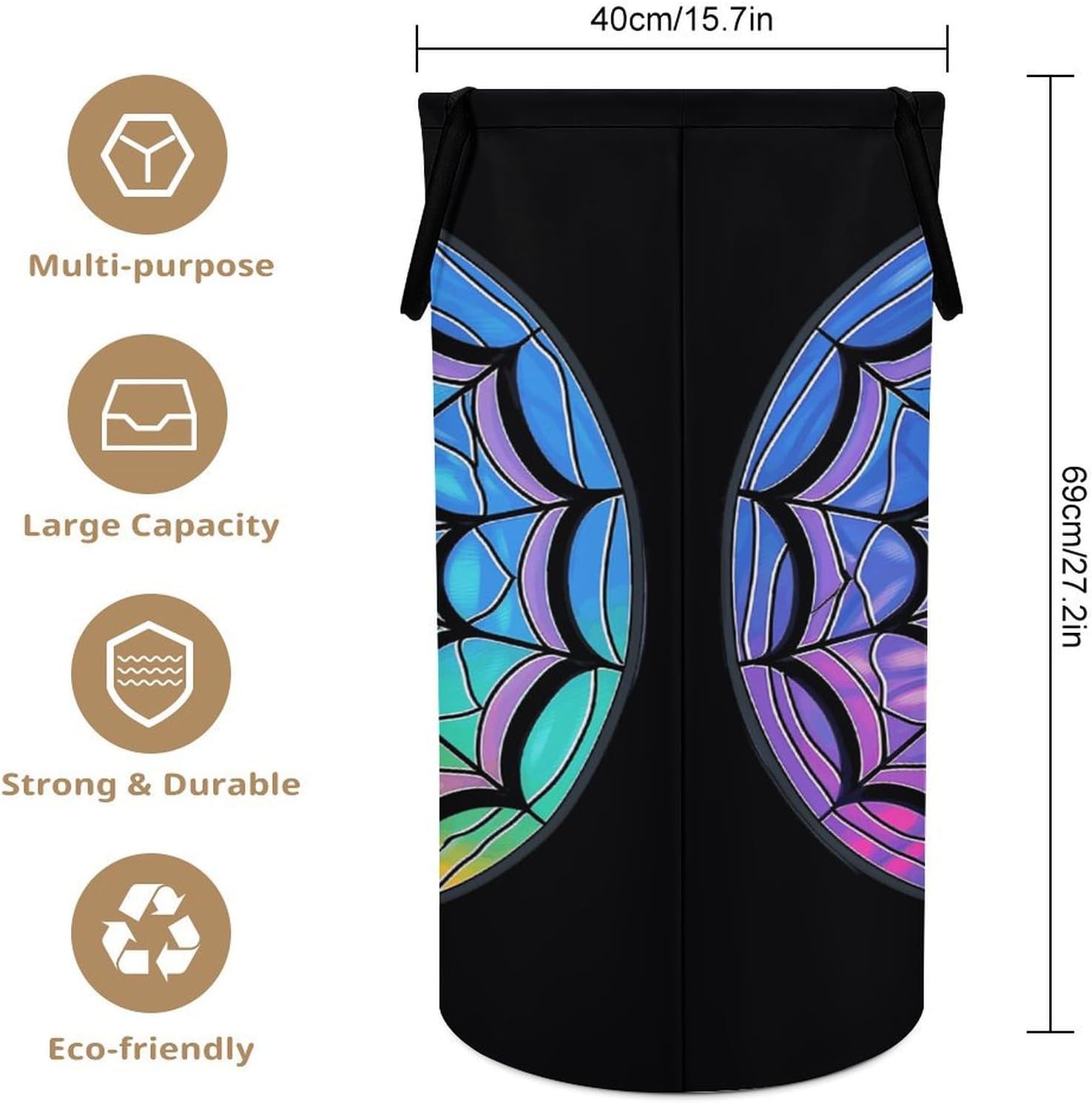 Spider Web Wednesday Large Laundry Basket Laundry Hamper Bag Washing Bin Clothes Bag Collapsible Tall With Handles Travel Bathroom College