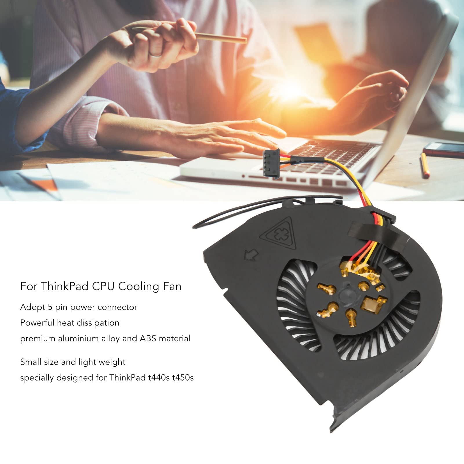 Annadue CPU Cooling Fan For Laptop, Replacement CPU Cooling Fan For Lenovo ThinkPad T440s T450s Series, 04x0445 04x1850 5Pin 5V 2.25W CPU Cooling Fan - View #7