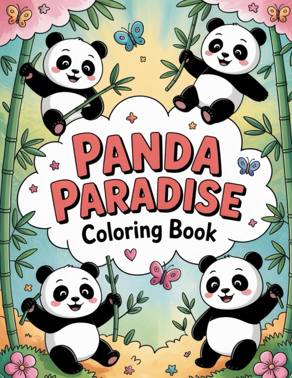 Panda Paradise Coloring Book: panda coloring book for kids, animal lovers coloring book, cute animal designs, bamboo theme coloring, relaxing adult ... adventure, nature-inspired coloring book