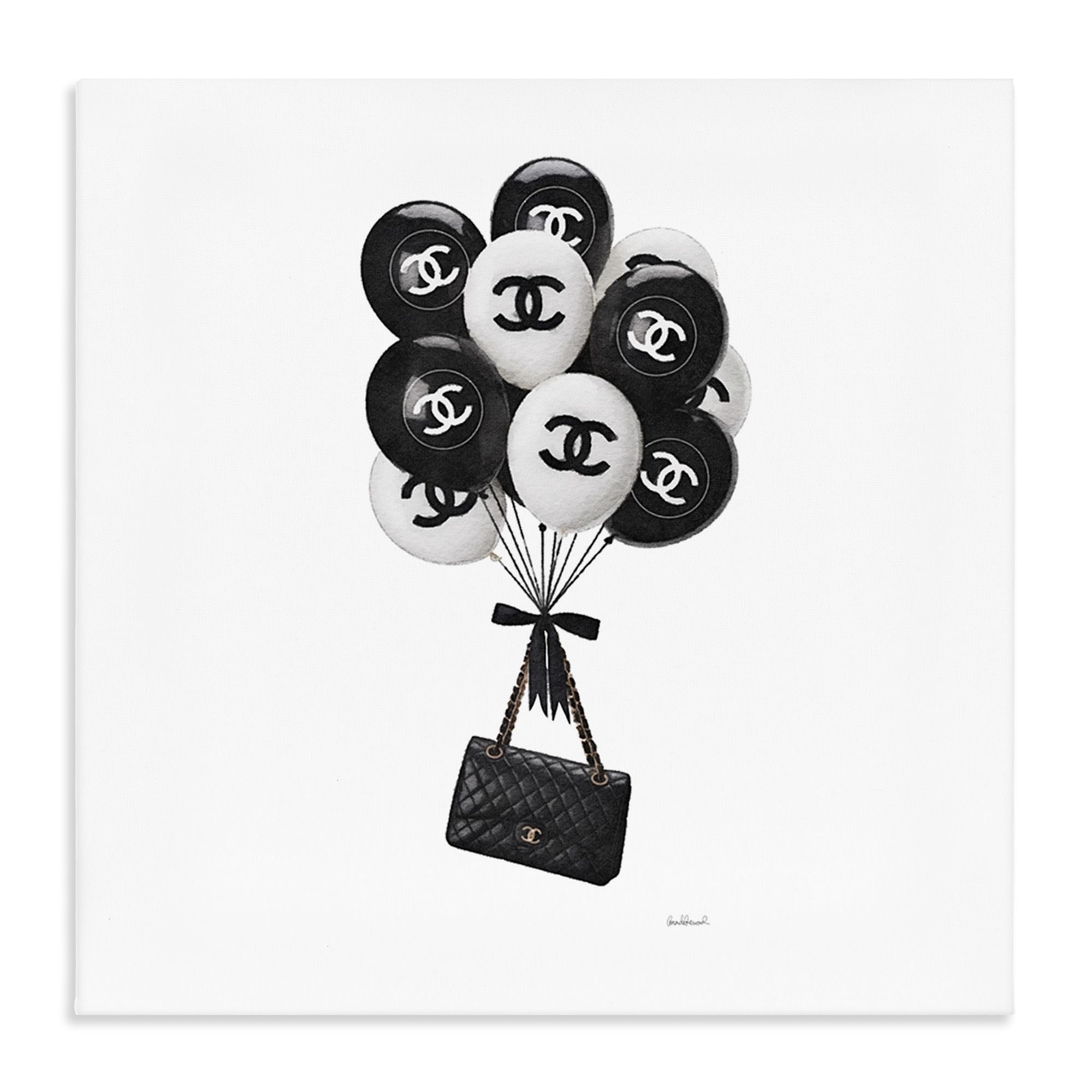 Stupell Industries 'Chic Balloons & Purse', Canvas Art, 24 x 24 Inches, Easy to Hang and Sturdy, Made in USA, by Amanda Greenwood