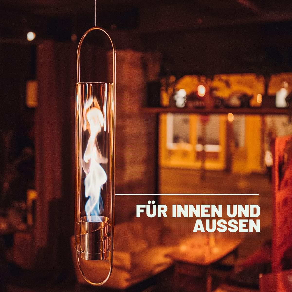höfats - Spin 90/900 Hänger Silber - Zubehör für Spin 90 und 900 Tischfeuer, Bioethanolkamin, Tischkamin - Hängelösung aus Edelstahl - für Indoor und Outdoor