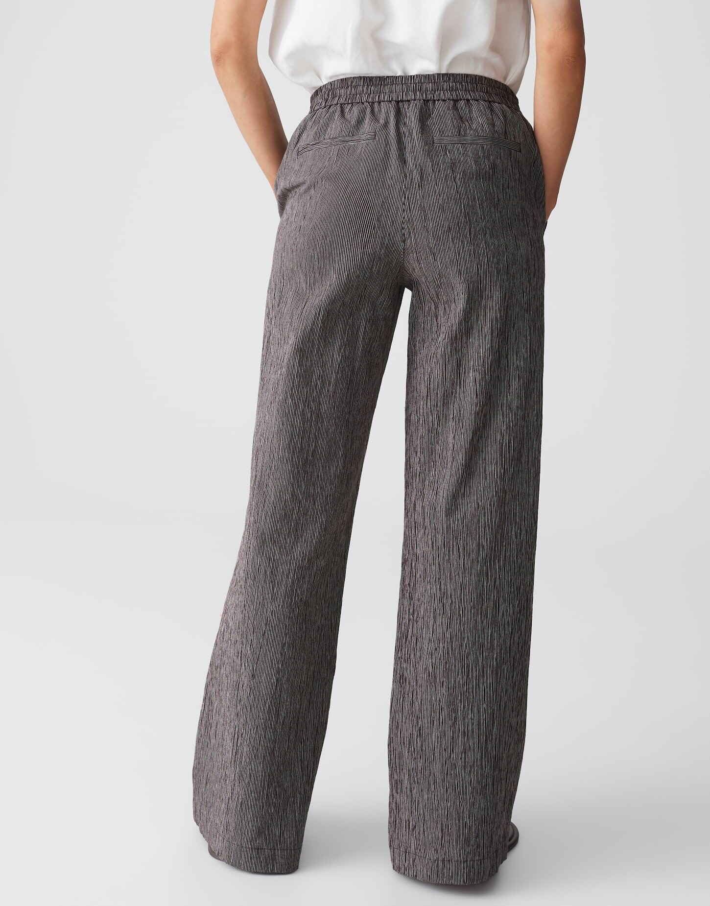 OPUS Damen Wide Leg Pants | MELANE Crinkled Wide Leg Pants mit Crinkle Effekt