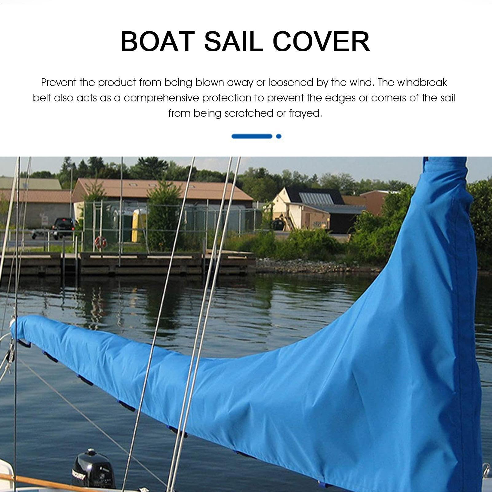 Cubierta De Vela - Cubierta Impermeable para Botavara De Vela Mayor Cubierta para Barco,Cubierta De Vela De Barco Gruesa 210D A Prueba De Polvo, Cubierta De Pluma De Barco De Vela Anti UV A Prueba De