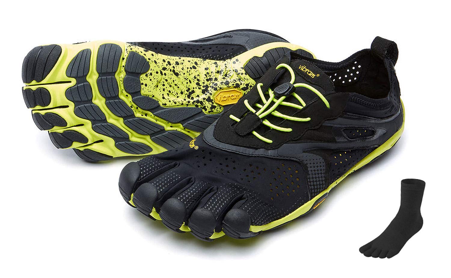 FiveFingers Vibram V-Run Men S E T – Zapatillas de dedos para hombre, para correr, fitness, ocio, incluye un par de calcetines
