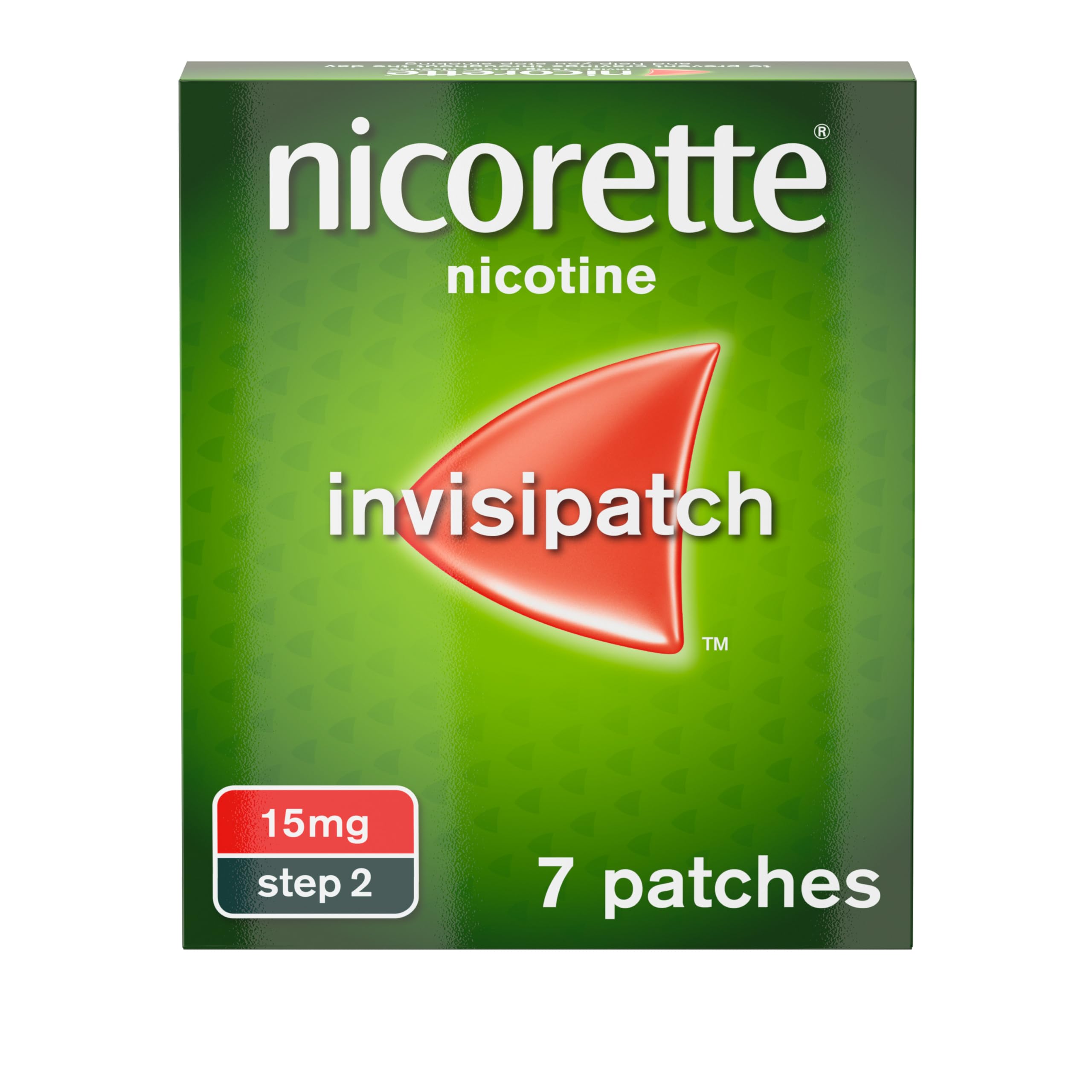 InvisiPatch, Nicotine Patches Step 2, 15mg, 7 count, Effective and discreet Stop Smoking and Stop Vaping Aid, Nicotine Patches to Beat Cravings & Withdrawal Symptoms (Quit Smoking or Vaping)