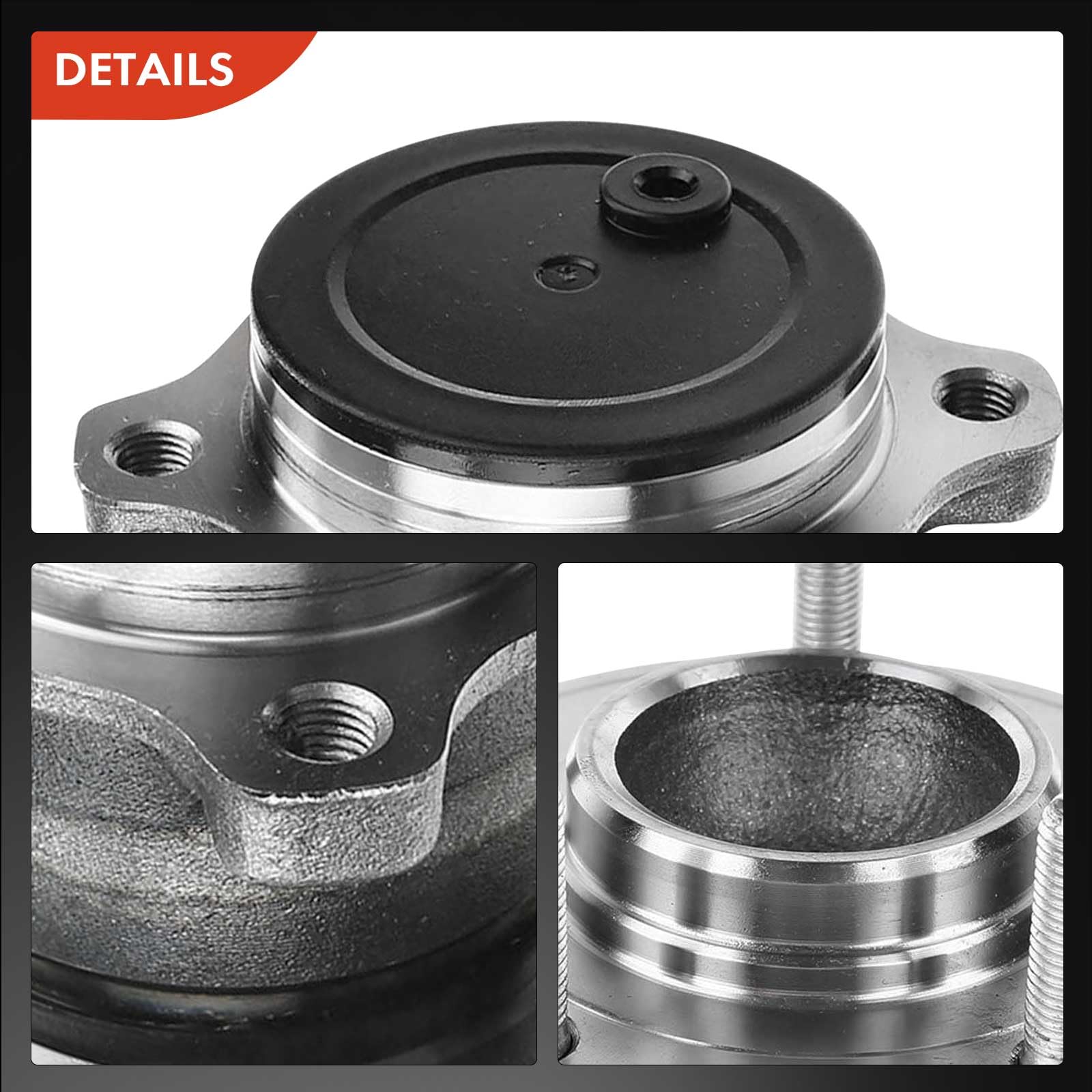 Frankberg Rodamiento de rueda kit de rodamientos de rueda eje trasero | eje trasero, rueda con brida, ⌀142, 512348; Compatible con: 3 Saloon BL, 5 CW, 3 BL, Saloon BK, 3 BK, 5 CR
