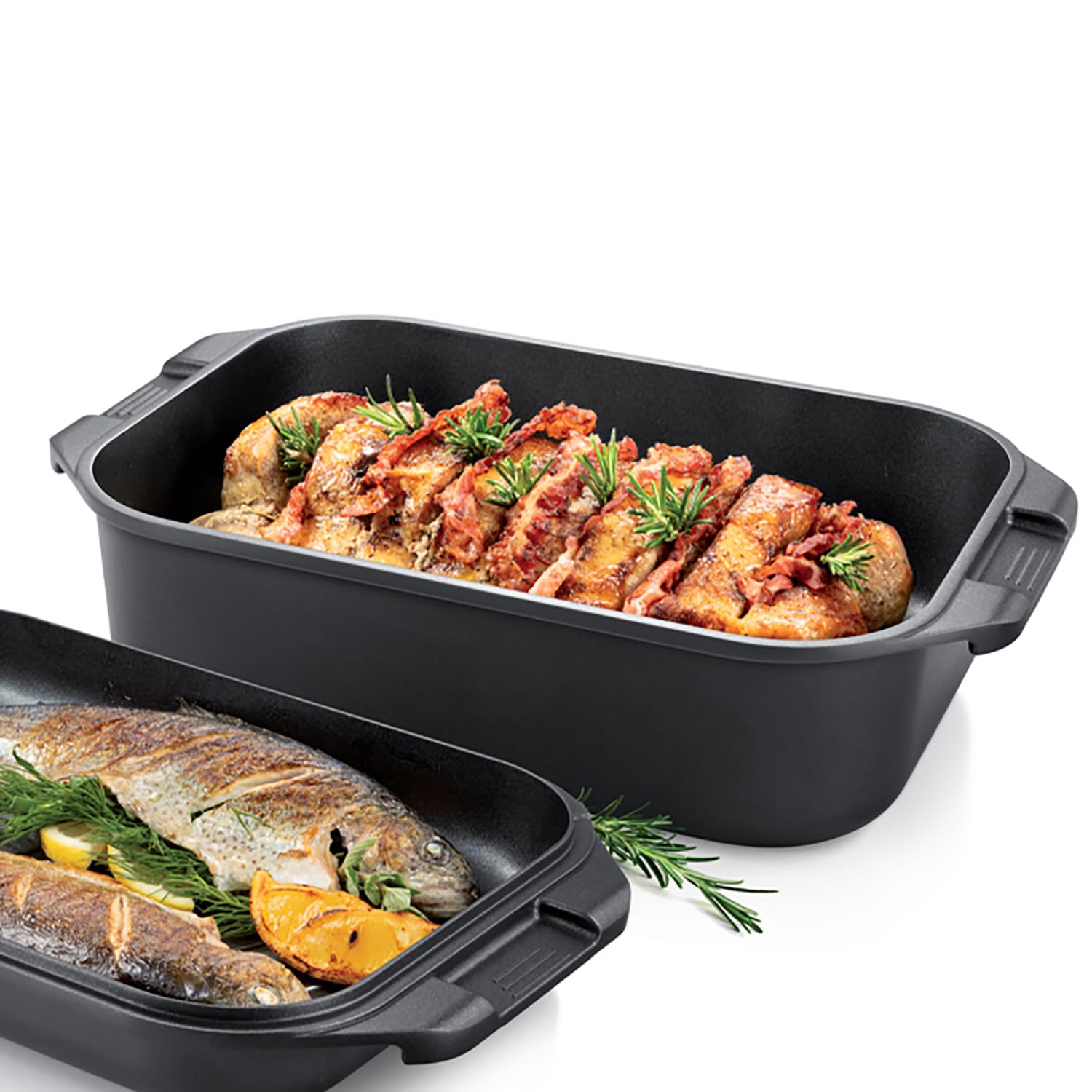 Tescoma GrandCHEF Bräter mit Deckel 40x26 cm, geeignet für Gasherd, Induktion und Backofen, PFOA- und PFAS-frei - 629094