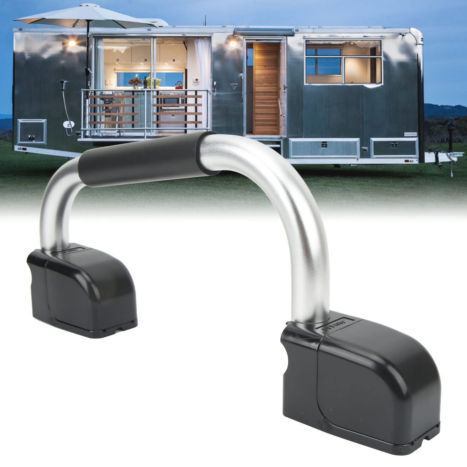 Wohnmobil-Hilfsgriff Klappbarer Wohnmobil-Hilfsgriff mit EVA-Griff Aluminiumlegierung Eingangstürbeschläge für Wohnwagen Wohnmobil Anhänger