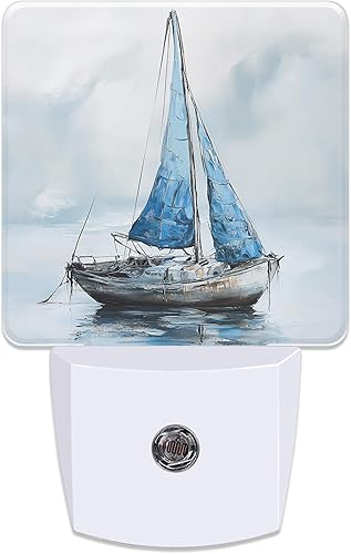 Vista 17 de Luz Nocturna de Mármol Azul Turquesa y Oro para Niños, Sensor Automático de Atardecer a Amanecer, Luz Nocturna Enchufable de 0.5W, Ahorro de Mármol