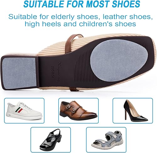 Miniatura 59 de Protector de suela de zapato, 4 protectores autoadhesivos para zapatos de tacón alto, agarres antideslizantes de silicona en la parte inferior