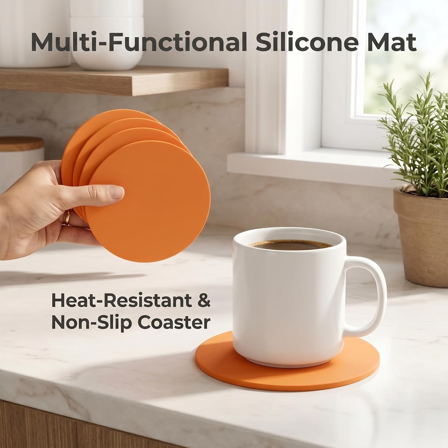 Silicone Jar Opener Gripper Pad, 5PCS Multi-Colored Non-Slip Flexible Mat Heat Resistant Round Liquid Silicone Pad Manual Bottle Opener for Weak Hands Seniors Arthritis and Daily Kitchen Tasks