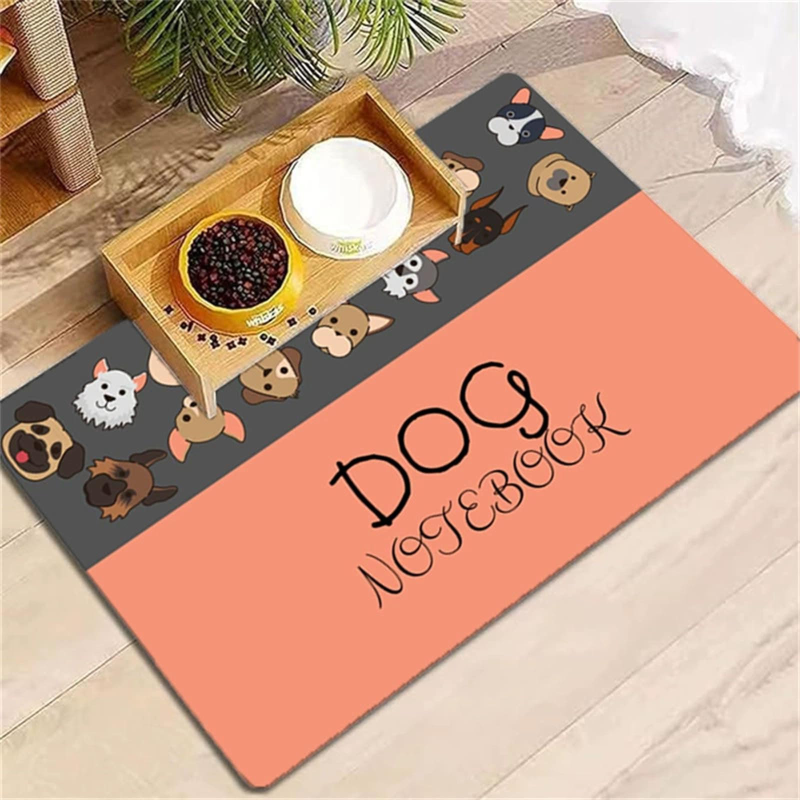 Tappetino Sotto Ciotola Cane Grande, Tappetini Sottociotola per Cane/Cani/Gatto Cibo Assorbente Asciugatura Rapida (Cane F,80x120cm)