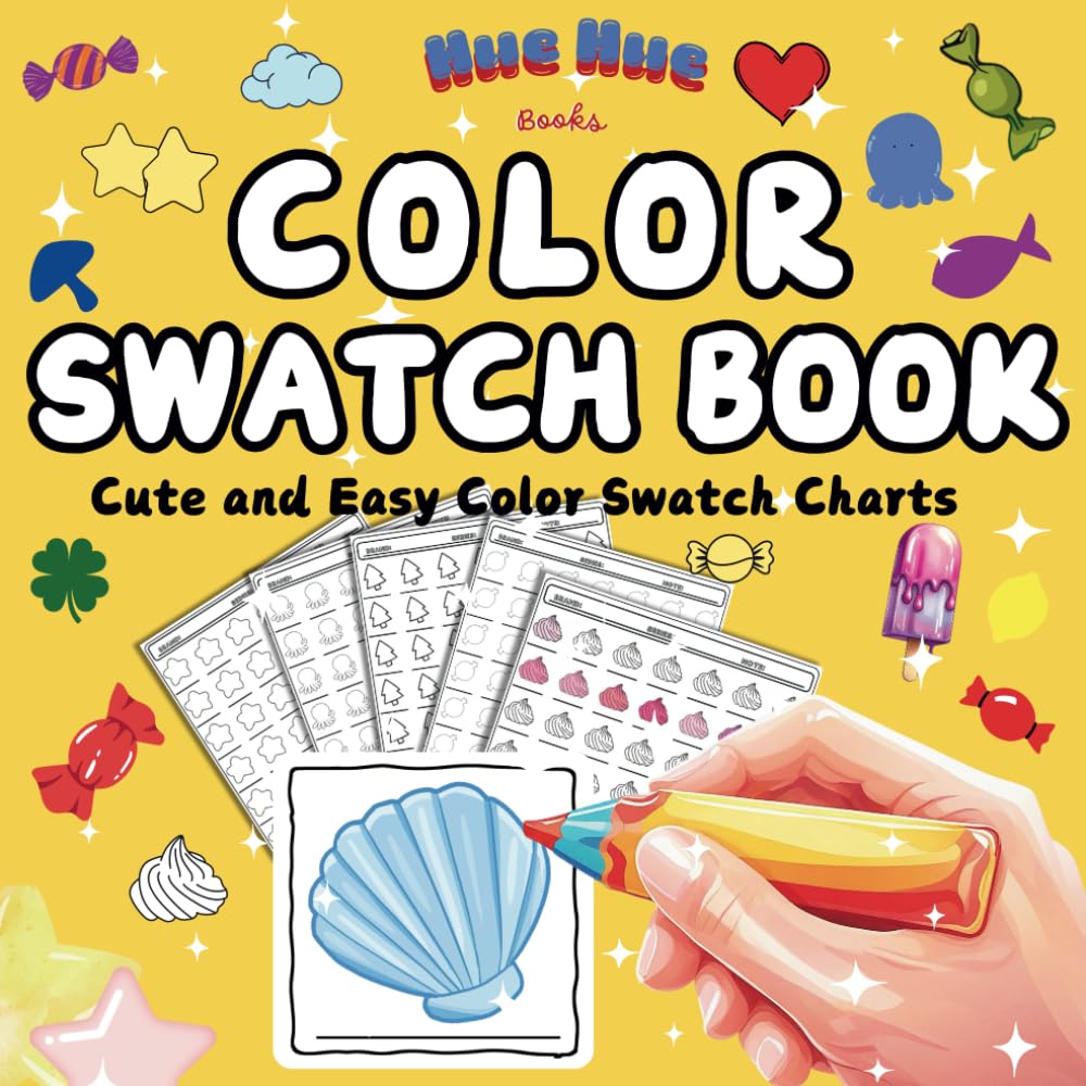 Color Swatch Book: 2100 Swatches to Test & Organize Your Favorite Colors – 50 Color Chart Sheets Perfect for Markers, Pencils, and More!