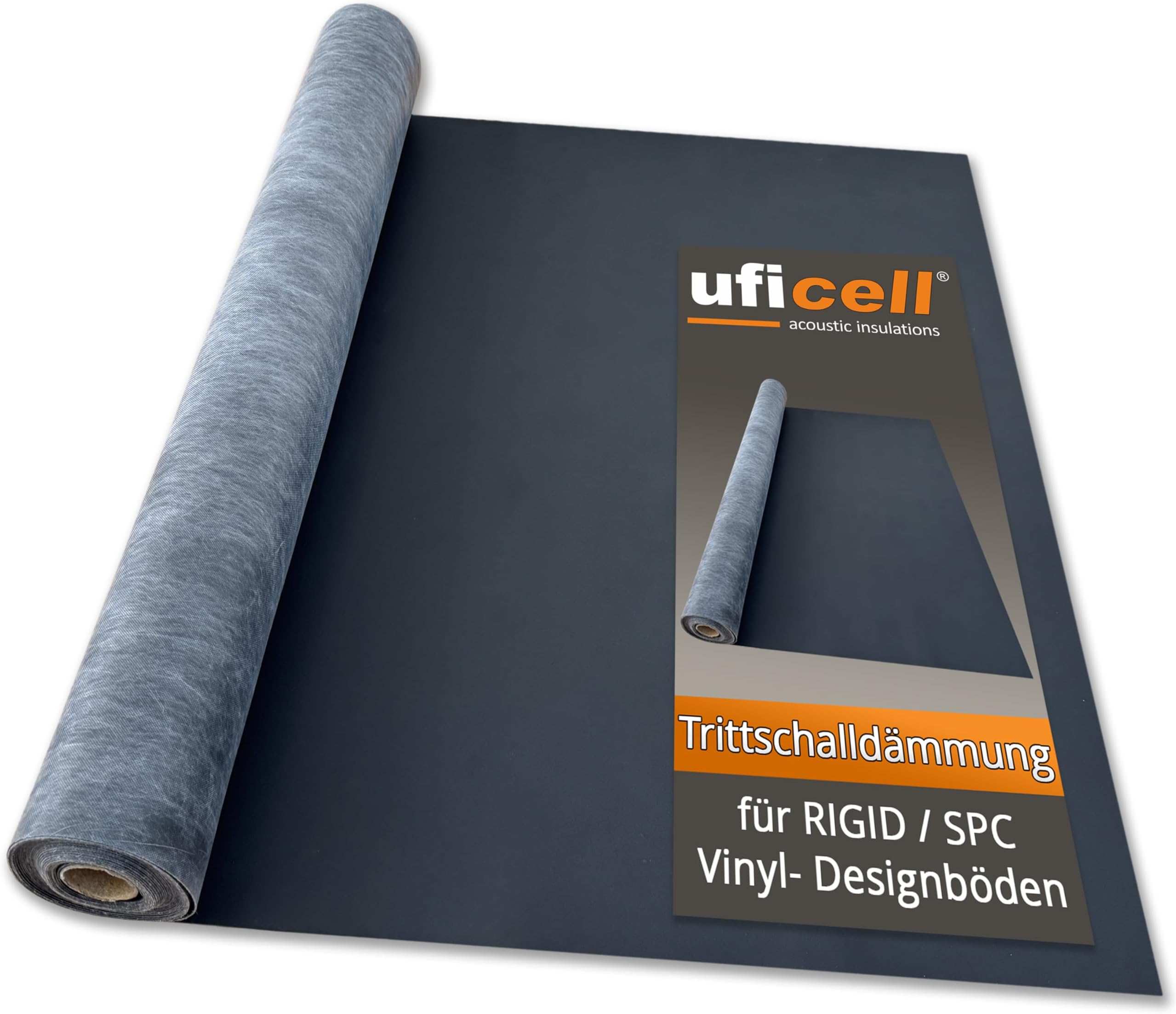 uficell® VinoSmart Vinyl Impact Sound Insulation with Anti-Slip Effect for Solid Vinyl Floors - 1.5 mm Thick (1 roll | 15 m²)