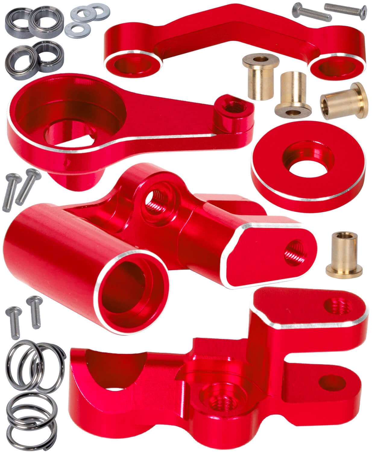 BRCatWPark Aluminum Steering Bellcranks Drag Link w/Ball Bearings Upgrades Part for 1/10 Slash 4X4 VXL/Rustler 4X4 VXL/Stampede 4WD VXL,RC Servo Saver