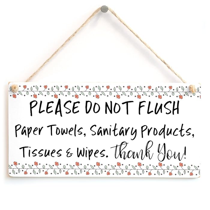 Buy Please DO NOT Flush Paper Towels, Sanitary Products, Tissues