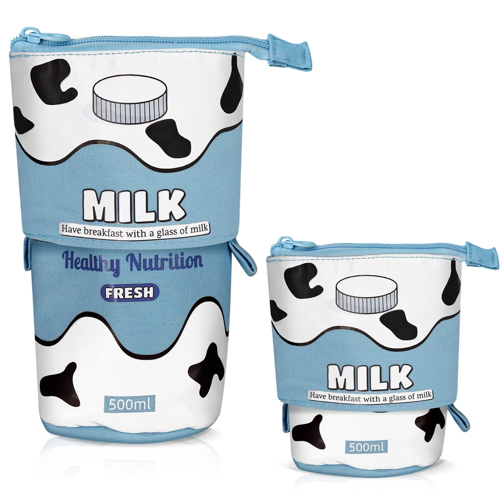 Standing Pencil Case, Cute Panda Pen Holder, Retractable Telescopic Pen Pouch, Pop Up Pencil Bag, Portable Multifunctional Makeup Bag Stationery Organizer for School Office