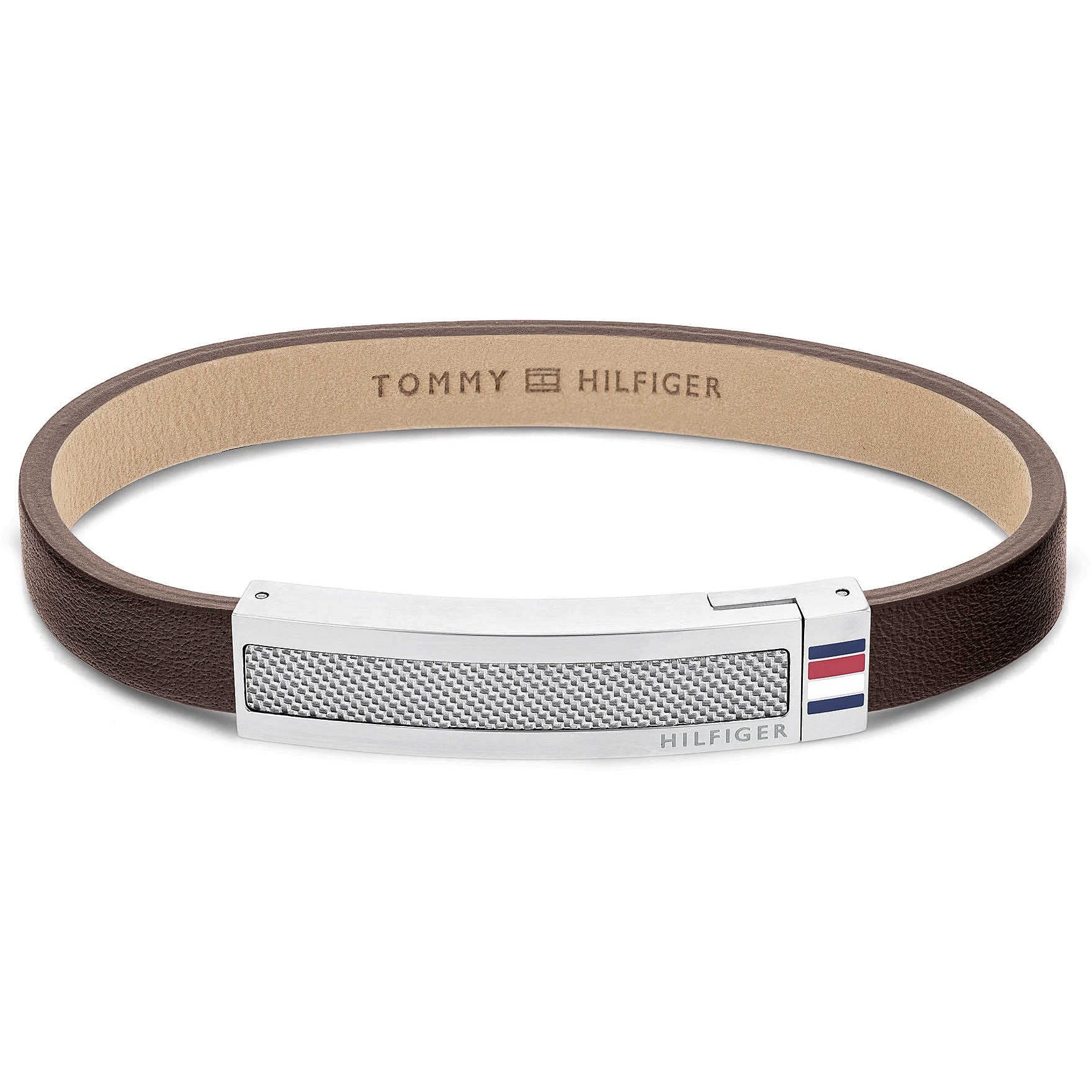 Tommy Hilfiger Jewelry Pulsera para Hombre de Piel Marrón - 2790397