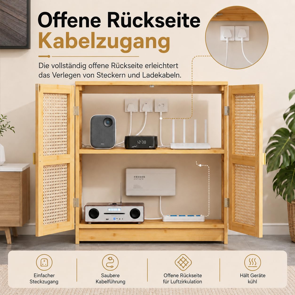 Router Schrank Router Aufbewahrungsschrank WLAN Mehrzweckschrank