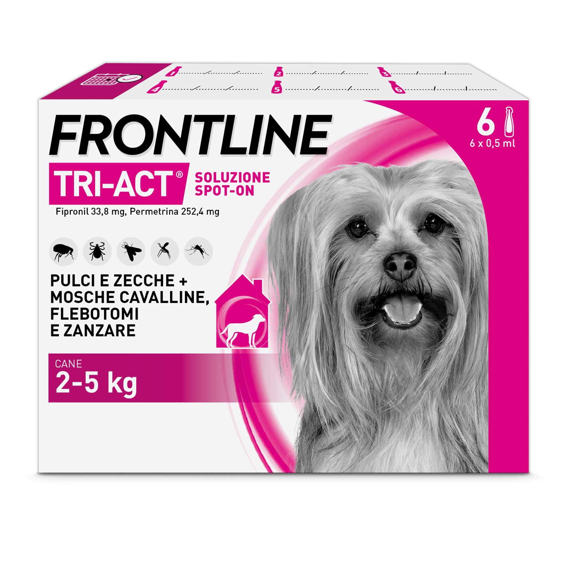 Frontline tri-act 6pip 2-5kg