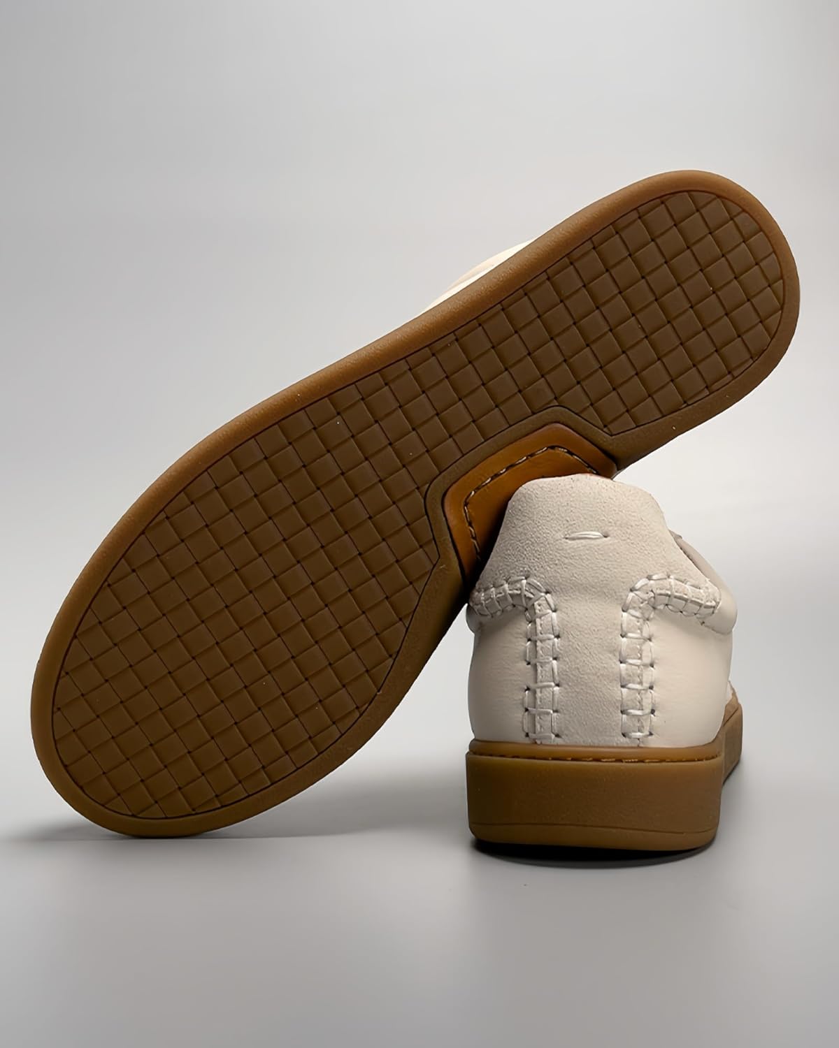 [WinYeah] スニーカー 本革 メンズ カジュアル 靴 レースアップ ウォーキングシューズ 2902