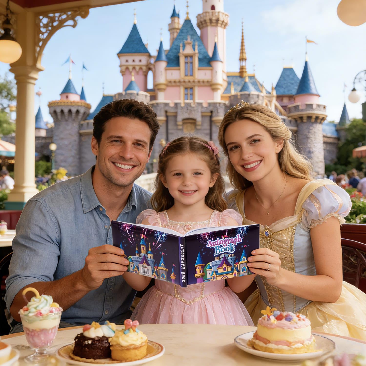 Disney World Livre d'autographes 2026 couverture rigide signatures messages gribouillis images reliure cousue