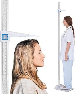 Aluminum Portable Stadiometer, Height Measurement Tool for Adults and Kids, 8–82 In/20–210 cm Measuring Range – for Home, Gym, Pediatric or Medical Offices, with Carrying Bag