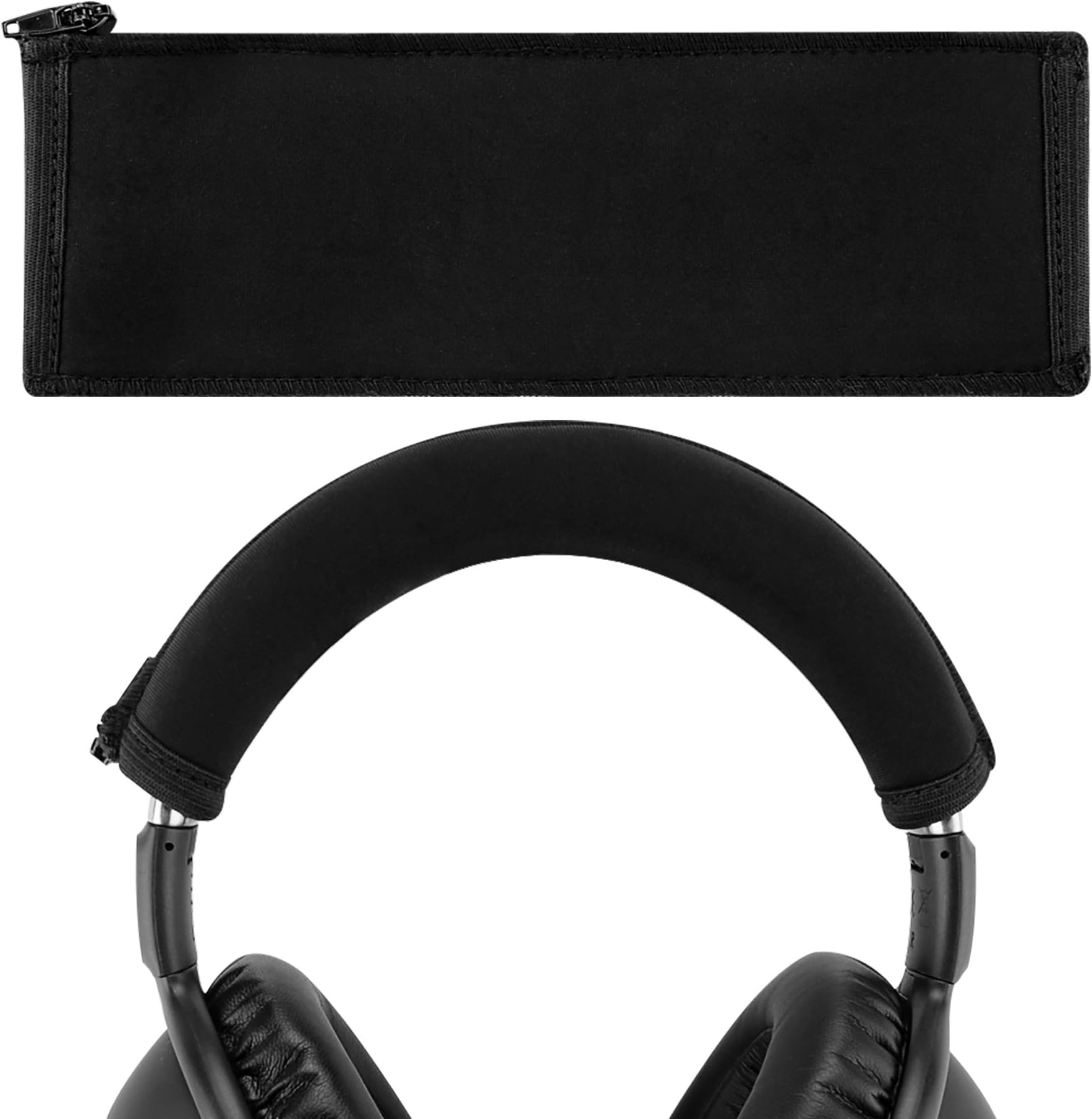 Flex Fabric Headband Cover Compatible with Sennheiser PXC 550, PXC 550II Wireless Noise-Canceling Headphones, Replacement Repair Part, Easy DIY Installation (Black)