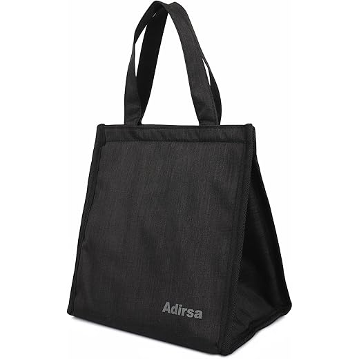 ADIRSA LB3010 Black Insulated Lunch Bag